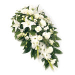 تصویر محصول سبد گل ترحیم رومیزی سفید رنگ